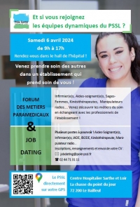 Job Dating - Forum des métiers paramédicaux